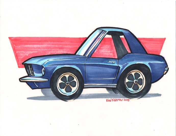 Mustang marker sketch - 8.5 x 11