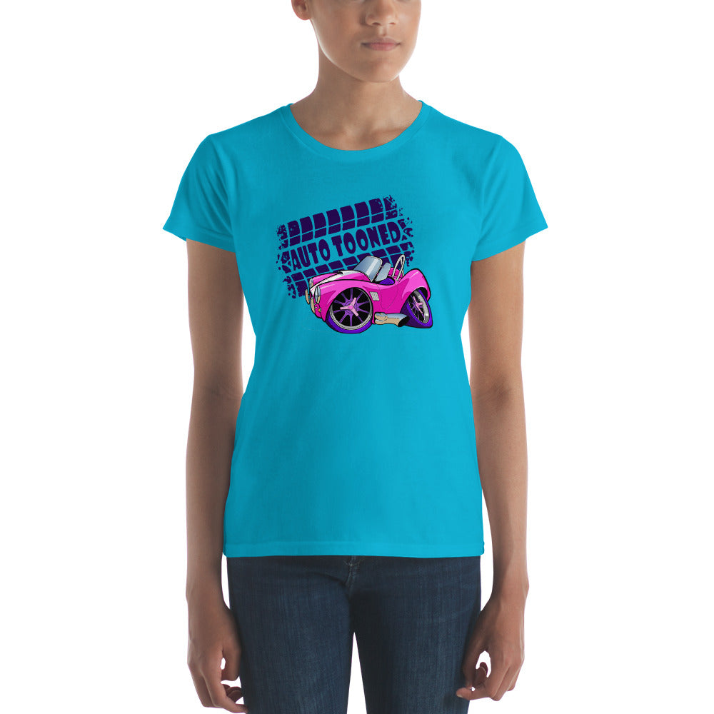 Women's pink and teal Cobra tshirt