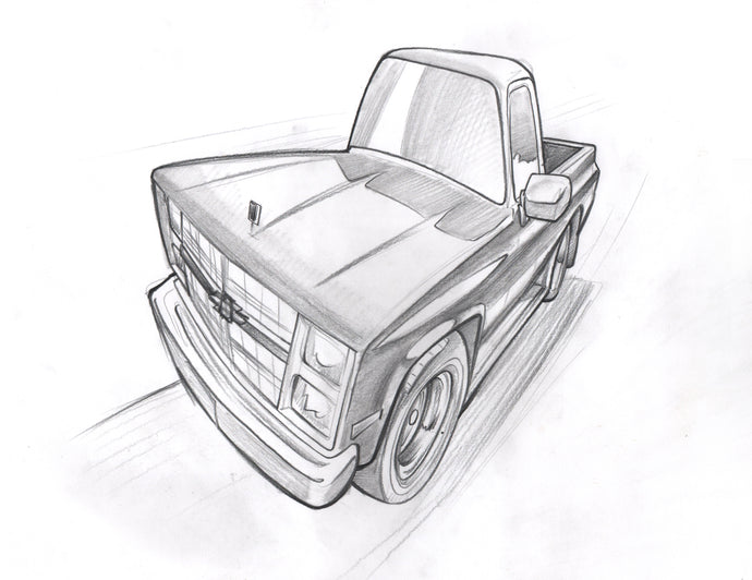 Chevy pickup - 12 x 16