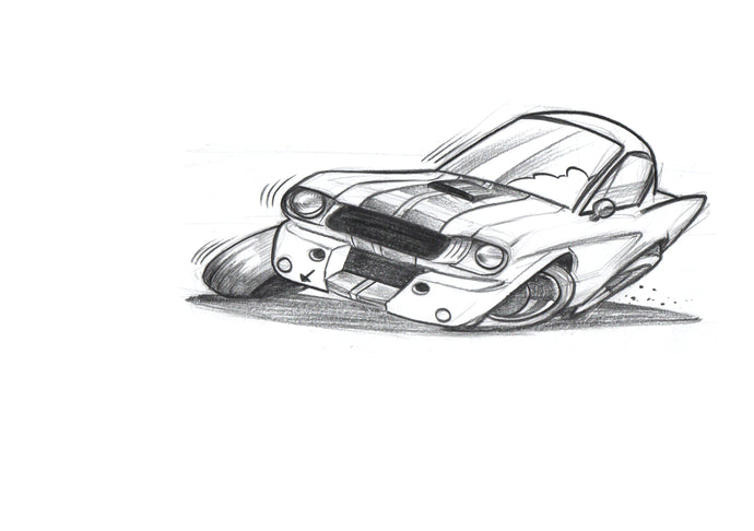 Mustang sketch - 8 x 12